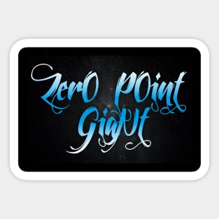 Blue Fade Zero Point Giant Logo Sticker